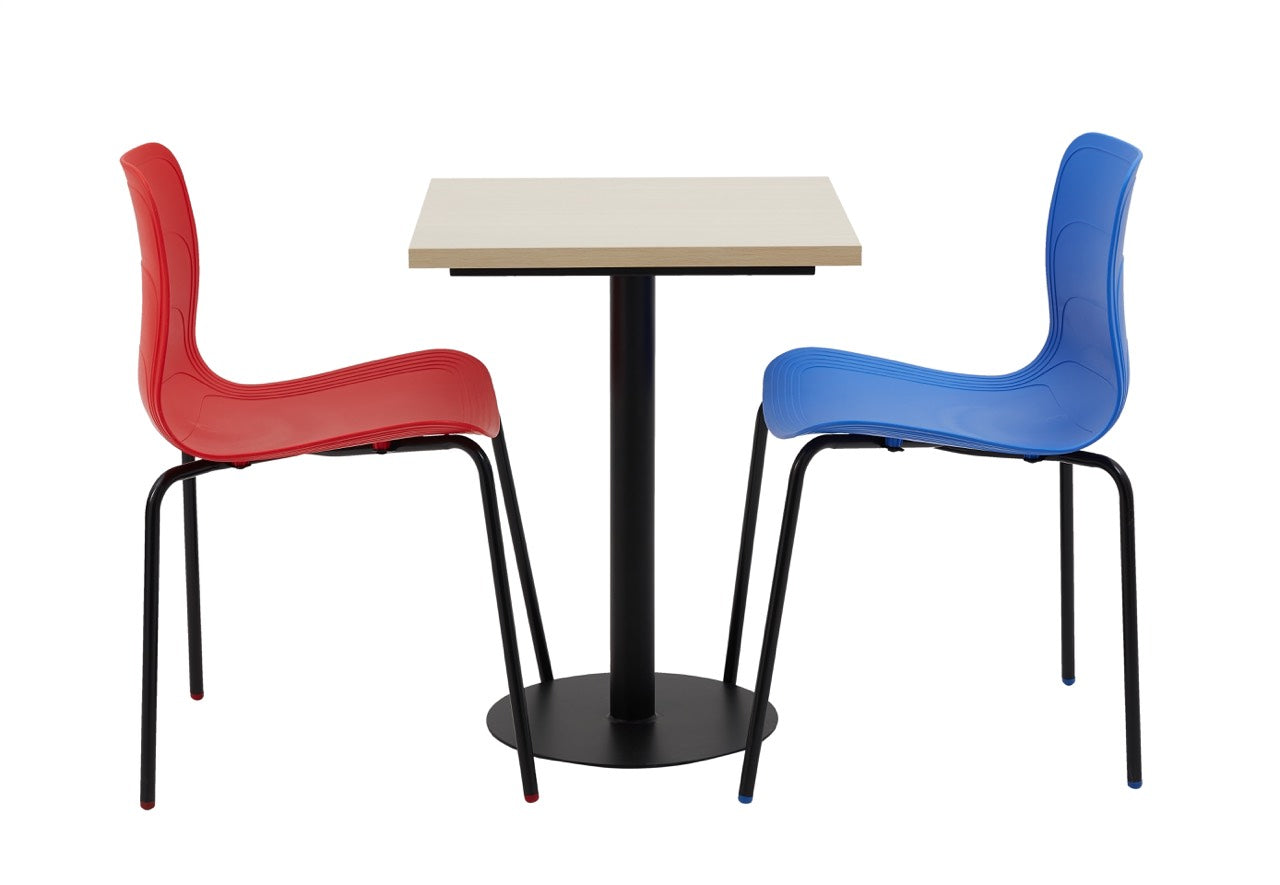 Iron Leg Plastic Chair For Home and Office HIFUWA-S (White)