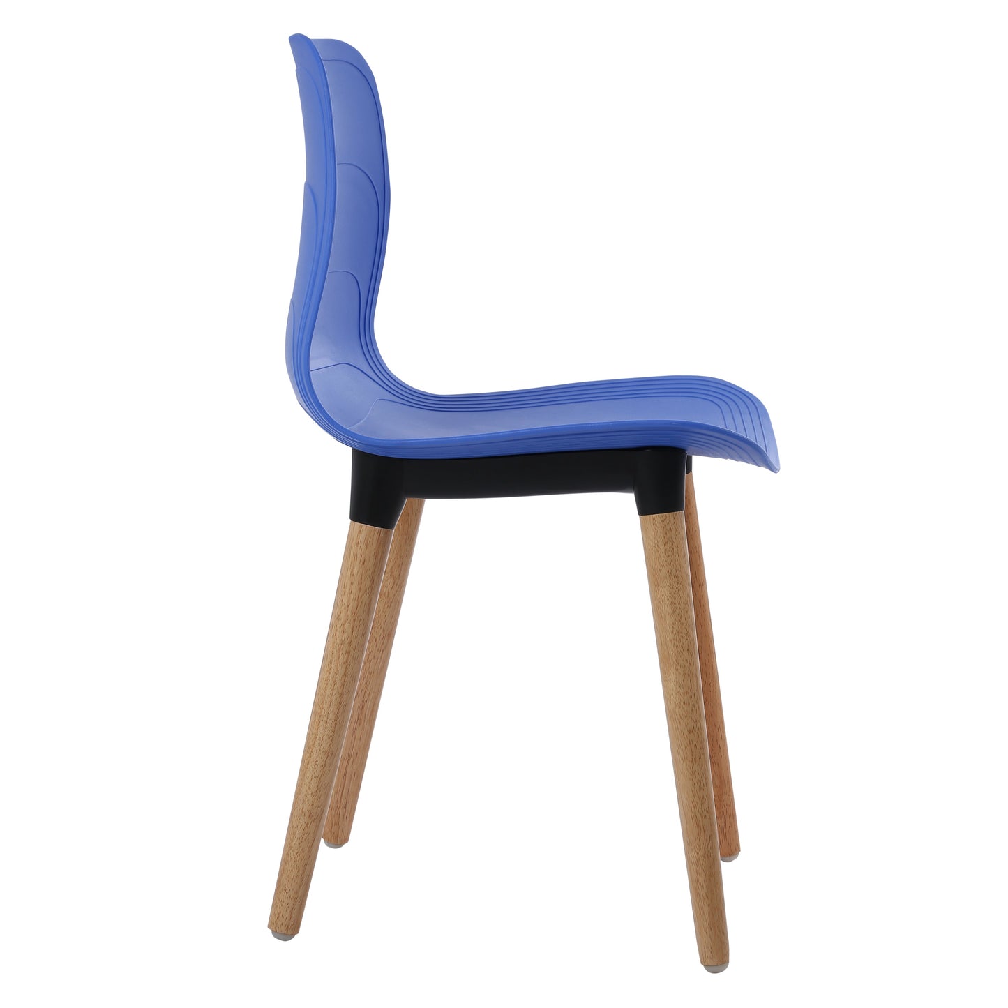 Plastic Chairs With Wood Legs For Cafe and Dining HIFUWA-G (Light Blue)