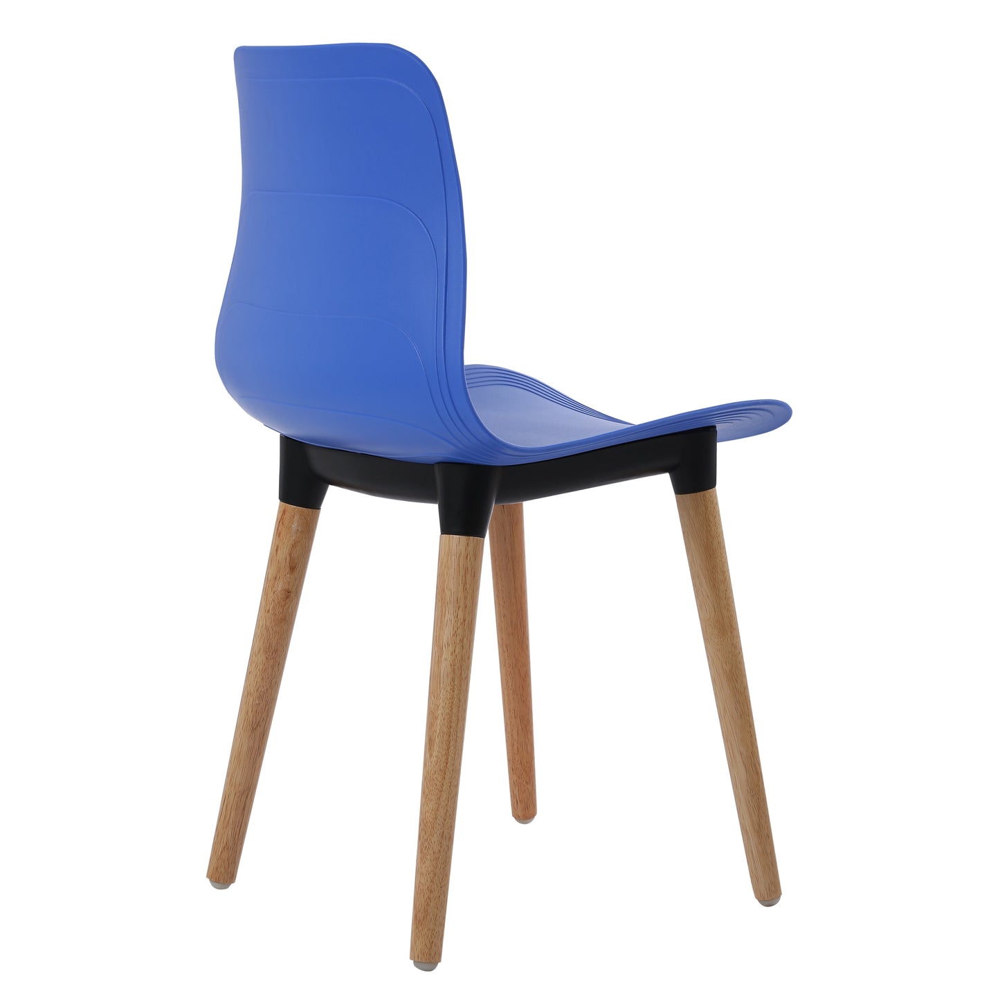 Plastic Chairs With Wood Legs For Cafe and Dining HIFUWA-G (Light Blue)