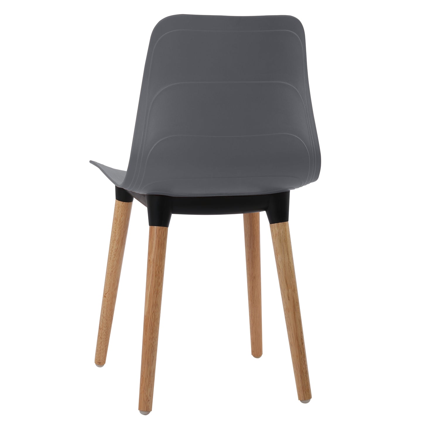 Plastic Chairs With Wood Legs For Cafe and Dining HIFUWA-G (Grey)