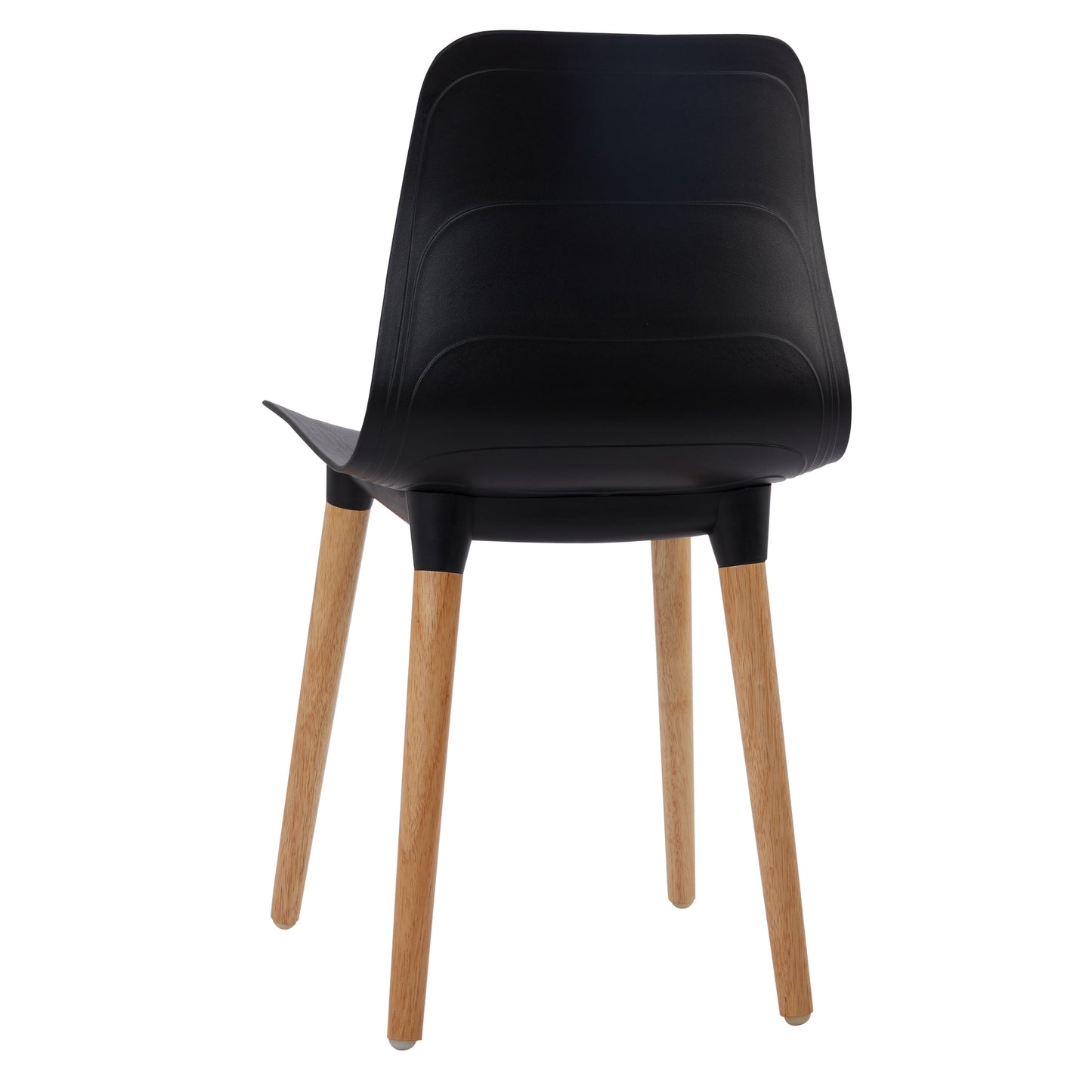 Plastic Chairs With Wood Legs For Cafe and Dining HIFUWA-G (Black)