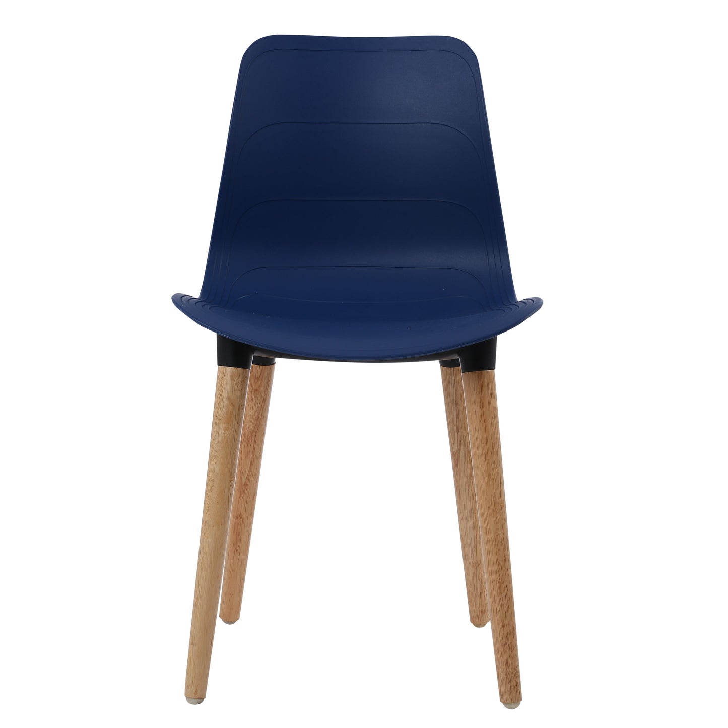Plastic Chairs With Wood Legs For Cafe and Dining HIFUWA-G (Dark Blue)
