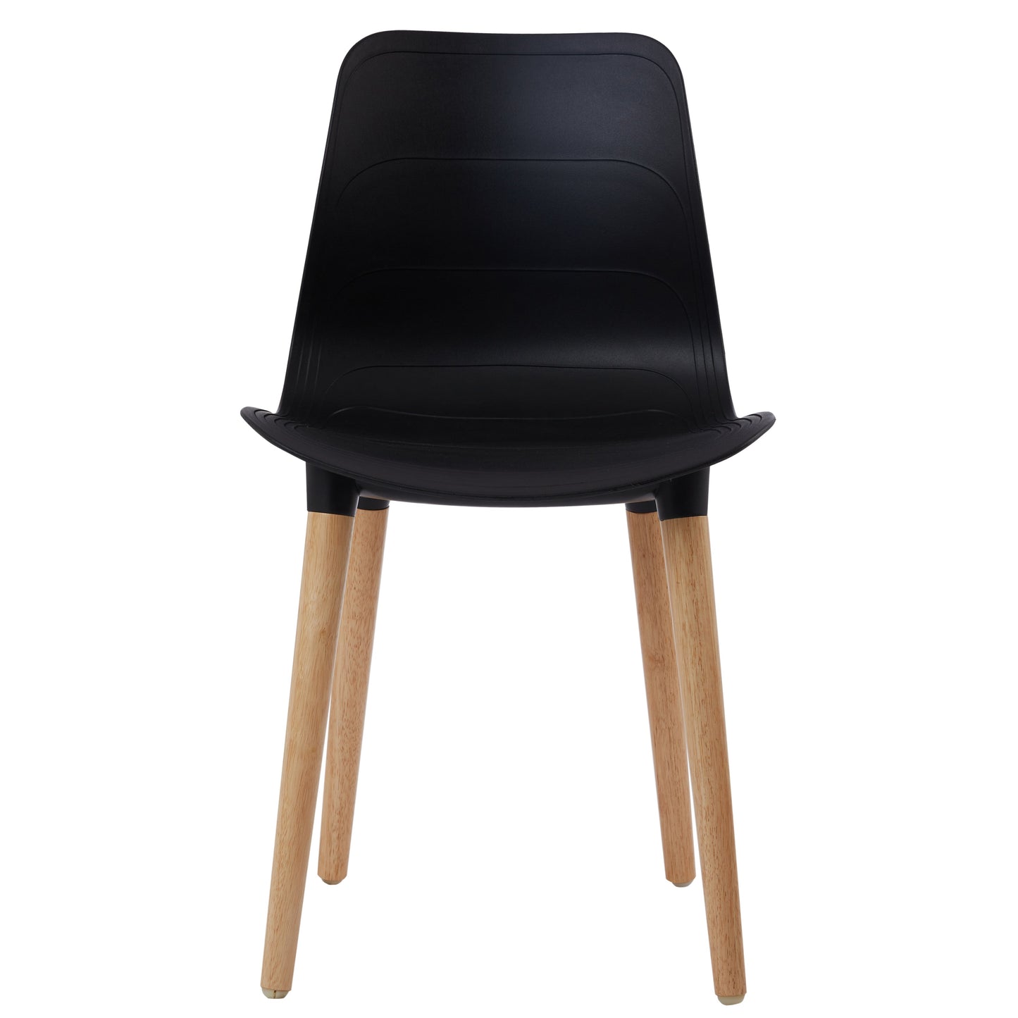 Plastic Chairs With Wood Legs For Cafe and Dining HIFUWA-G (Black)