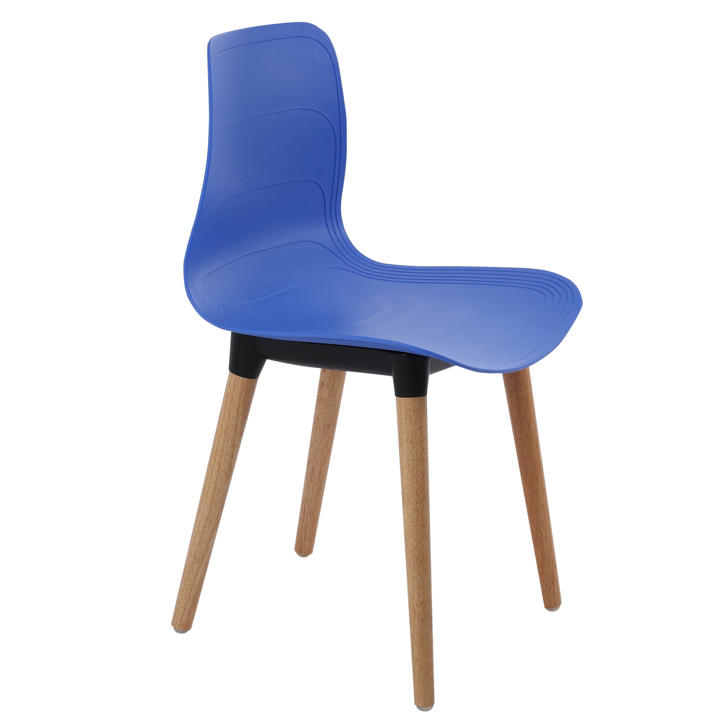 Plastic Chairs With Wood Legs For Cafe and Dining HIFUWA-G (Light Blue)