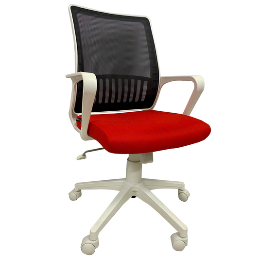 Premium Swivel Office Mesh Chair HIFUWA-X2 (Light Red)