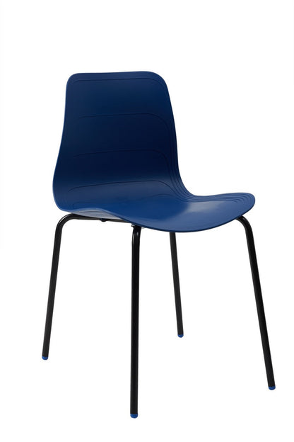 Iron Leg Plastic Chair For Home and Office HIFUWA-S (Dark Blue)