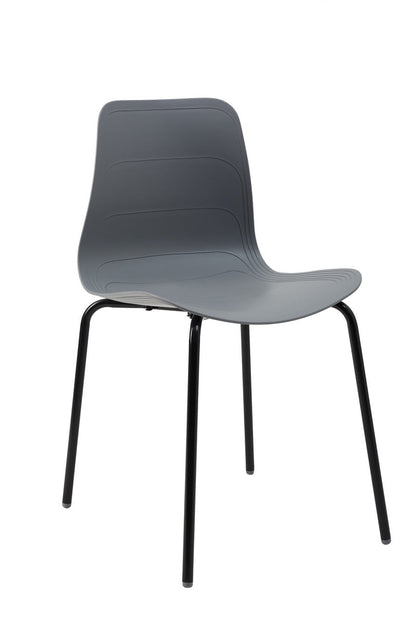 Iron Leg Plastic Chair For Home and Office HIFUWA-S (Grey)